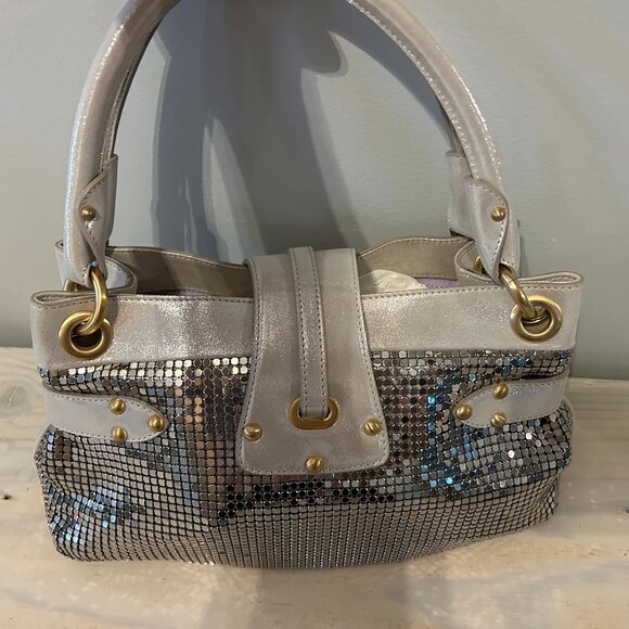 JIMMY CHOO- Vintage Handbag – Mirrored Bottom & Pearl White Leather Straps - Picture 2 of 9